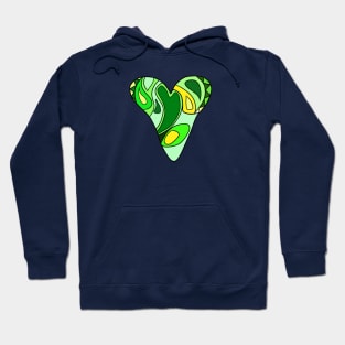 Long Green Heart Hoodie